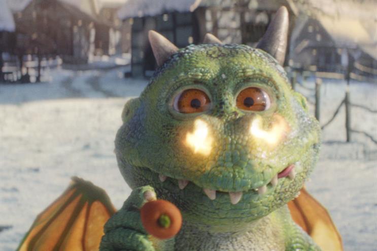 Edgar the Dragon, this year's central character in the John Lewis and Waitrose campaign.